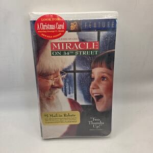Sealed Miracle on 34th Street 1994 VHS Clamshell John Hughes Xmas Movie Promo